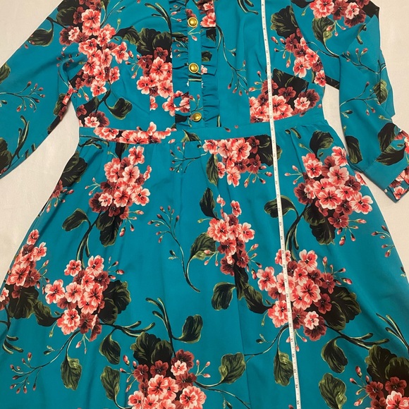 Eloquii Floral Ruffle Fit and Flare Plus Size Dress size 14 - Picture 4 of 12